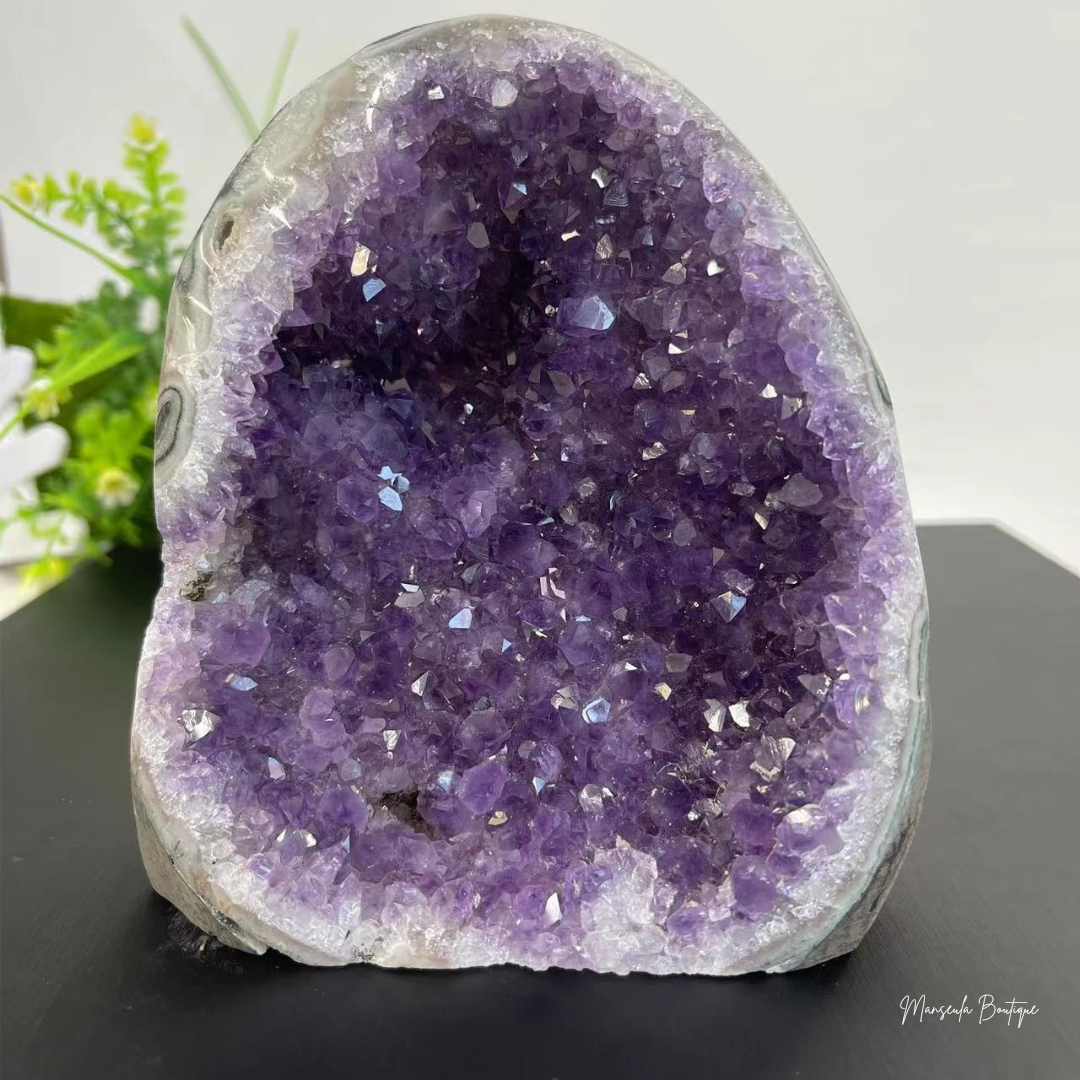 Geodes Améthyste, Amas de cristaux naturels, pour la décoration et la purification de vos pièces.