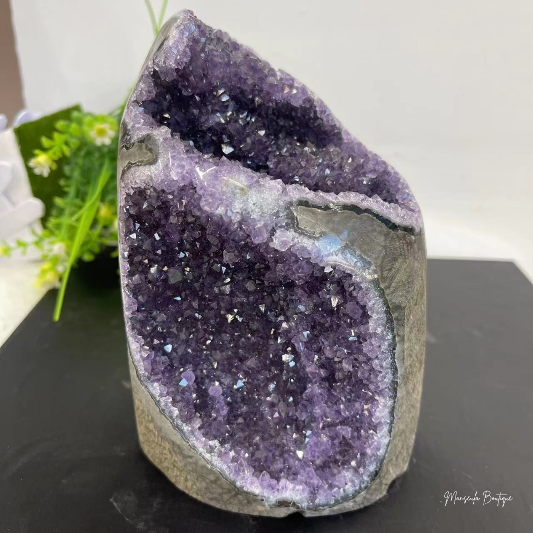 Geodes Améthyste, Amas de cristaux naturels, pour la décoration et la purification de vos pièces.