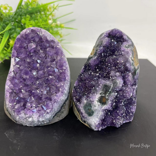 Geodes Améthyste, Amas de cristaux naturels, pour la décoration et la purification de vos pièces.